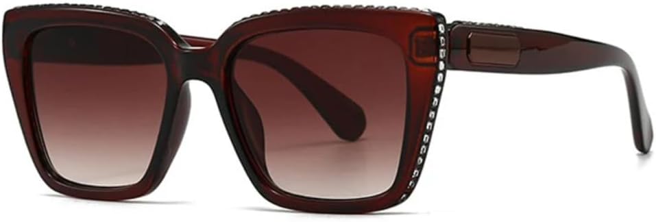 

Роскошные солнцезащитные очки для женщин и мужчин, модные винтажные солнцезащитные очки в стиле панк, с защитой от УФ-излучения UV400 и кристальными линзами SZVVBKK, Tea Tea