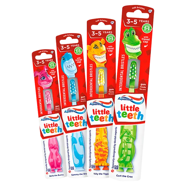 Детская зубная щетка мягкая, 1 шт. Aquafresh Little teeth — фото 2