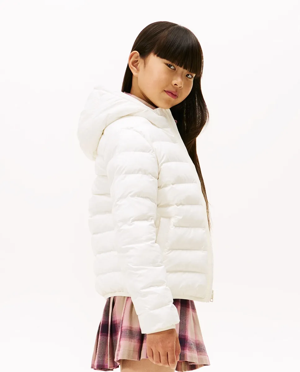 

Детская стеганая куртка с капюшоном Tommy Hilfiger, белый