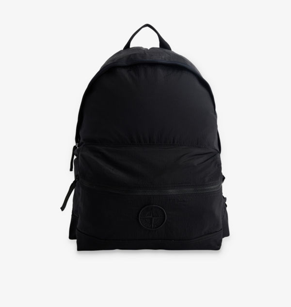 

Рюкзак-Ракушка с регулируемым ремешком и фирменной вышивкой Stone Island, черный