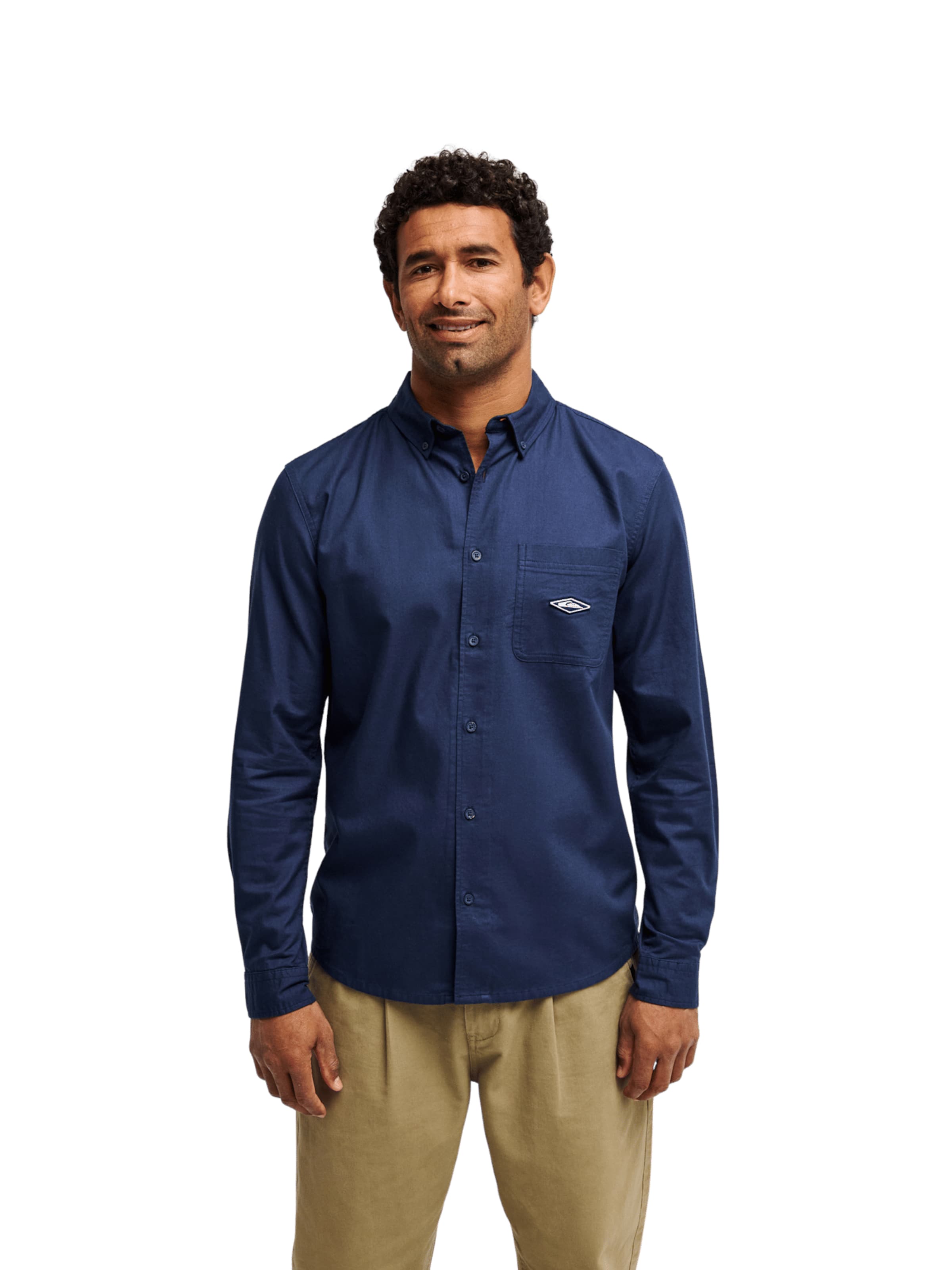 

QUIKSILVER Рубашка на пуговицах 'Diamond' Regular fit в цвете Navy
