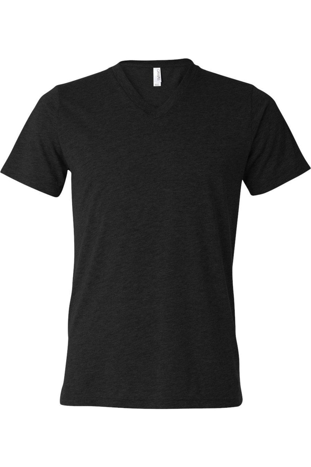 

Футболка с коротким рукавом и V-образным вырезом BELLA + CANVAS Triblend, цвет black heather triblend