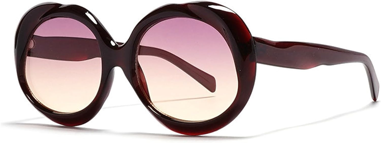 

Солнцезащитные очки Willochra Retro Oversized Oval для женщин, роскошные модные женские солнцезащитные очки с градиентным переходом цвета, стильные очки унисекс с защитой от УФ-излучения UV400, C4