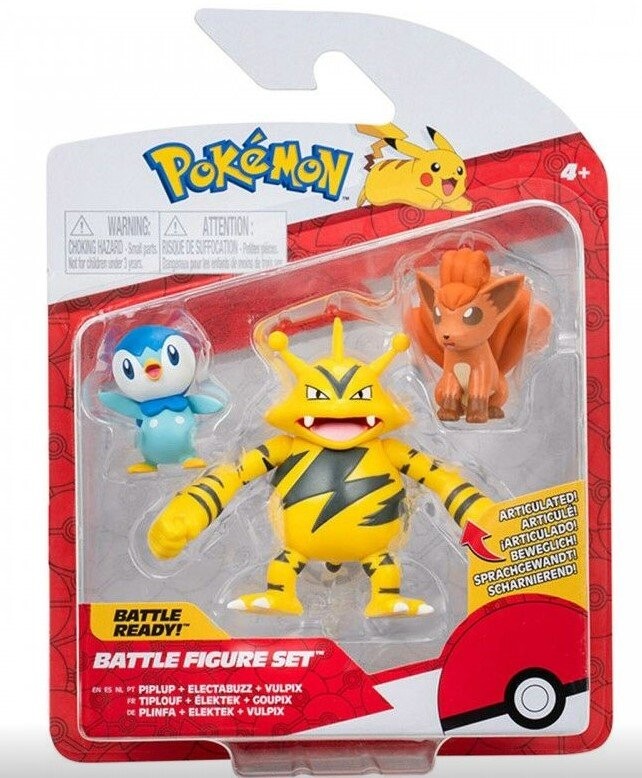 

Набор боевых фигурок покемонов (Piplup, Vulpix, Electabuzz) W13 Pokemon