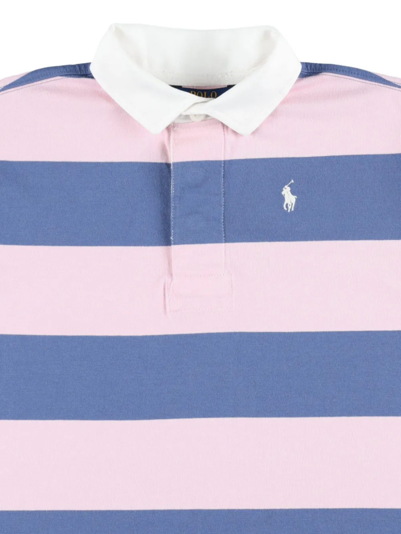 Платье-поло в полоску с длинными рукавами POLO RALPH LAUREN KIDS, розовый — фото 3