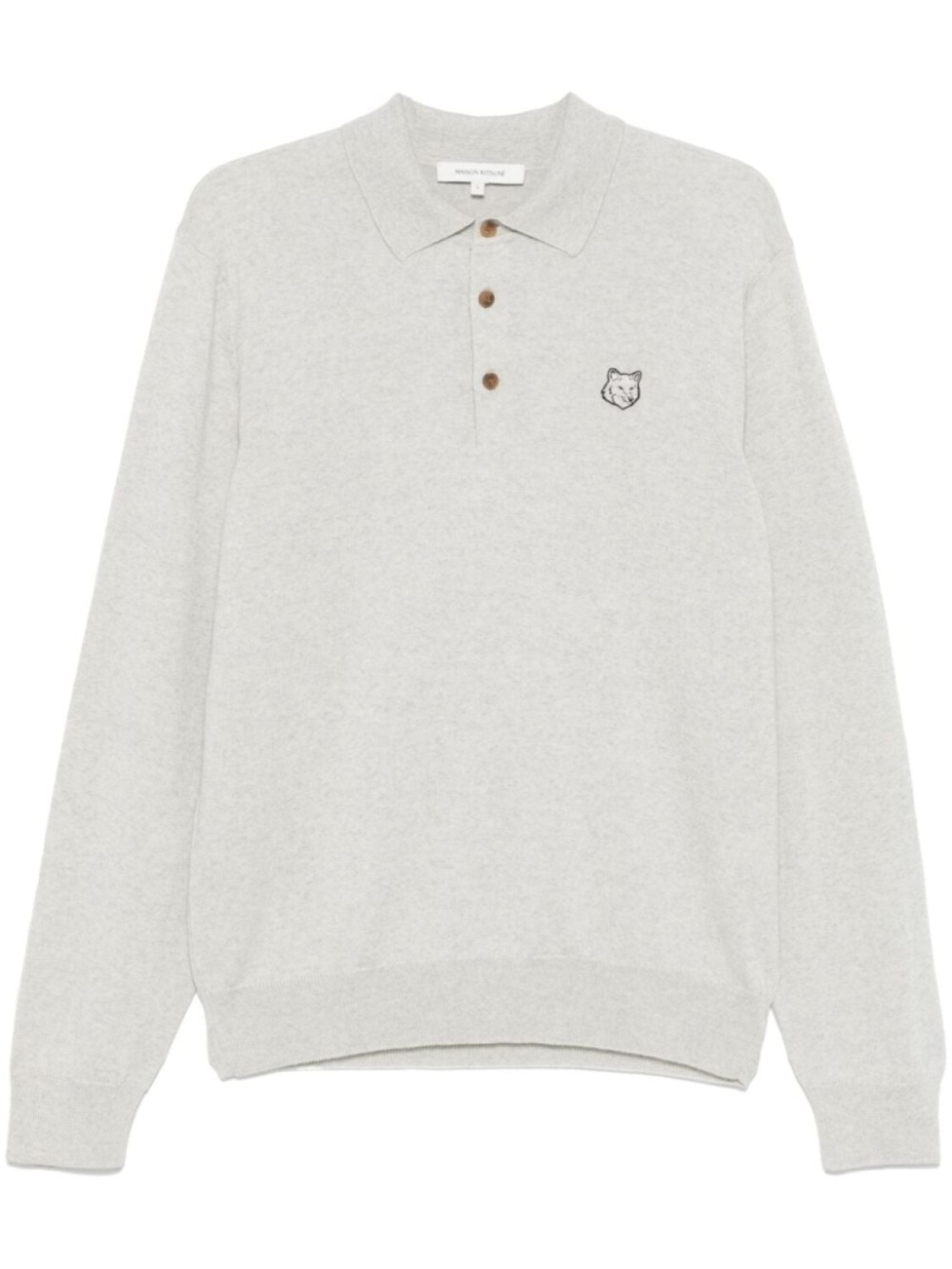 

Maison Kitsuné рубашка поло Bold Fox Head, серый