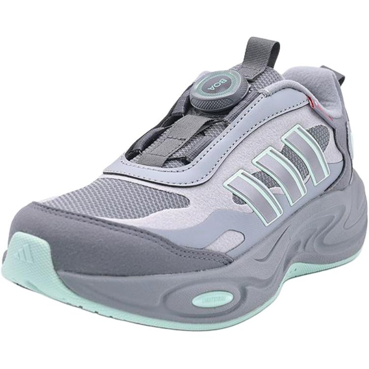 Adidas Climawarm низкие детские беговые кроссовки gray green — фото 4