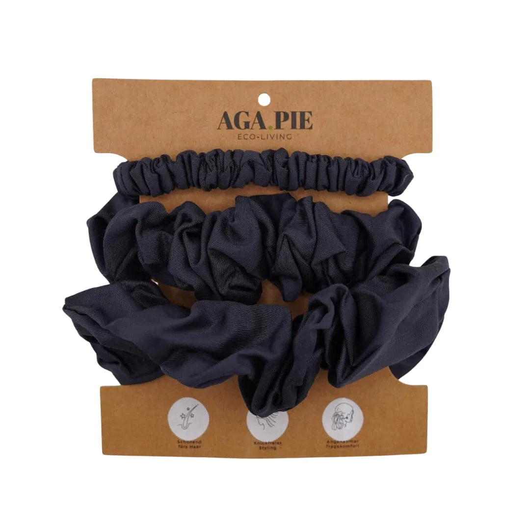 Набор резинок для волос AGA.PIE Bamboo Lyocell Scrunchie Set Aga.Pie, Darkblue