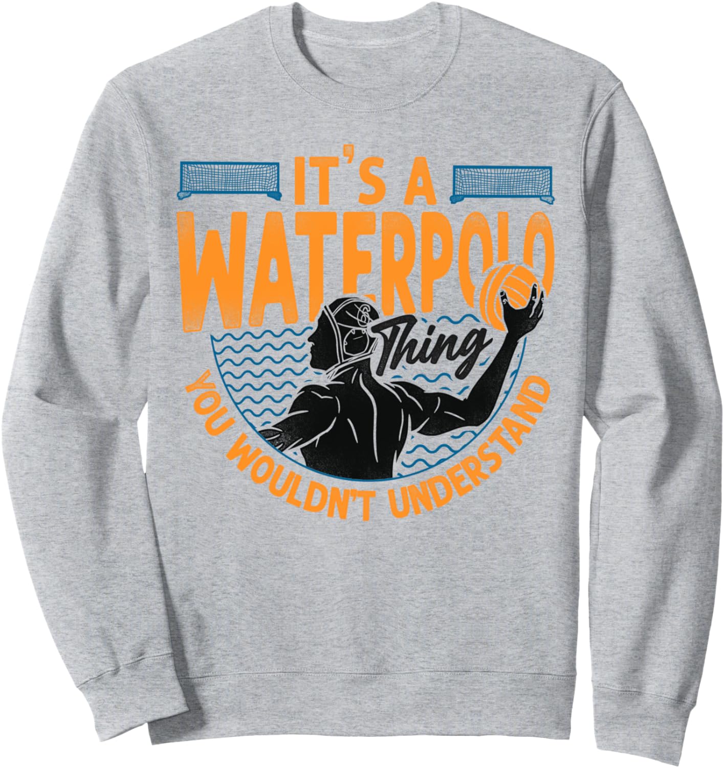 

Винтажная толстовка для водного поло Funny Water Polo Club Hd0, серый