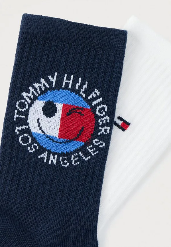 Детские носки унисекс с улыбающимися картинками, 2 пары Tommy Hilfiger, Blue/White — фото 2