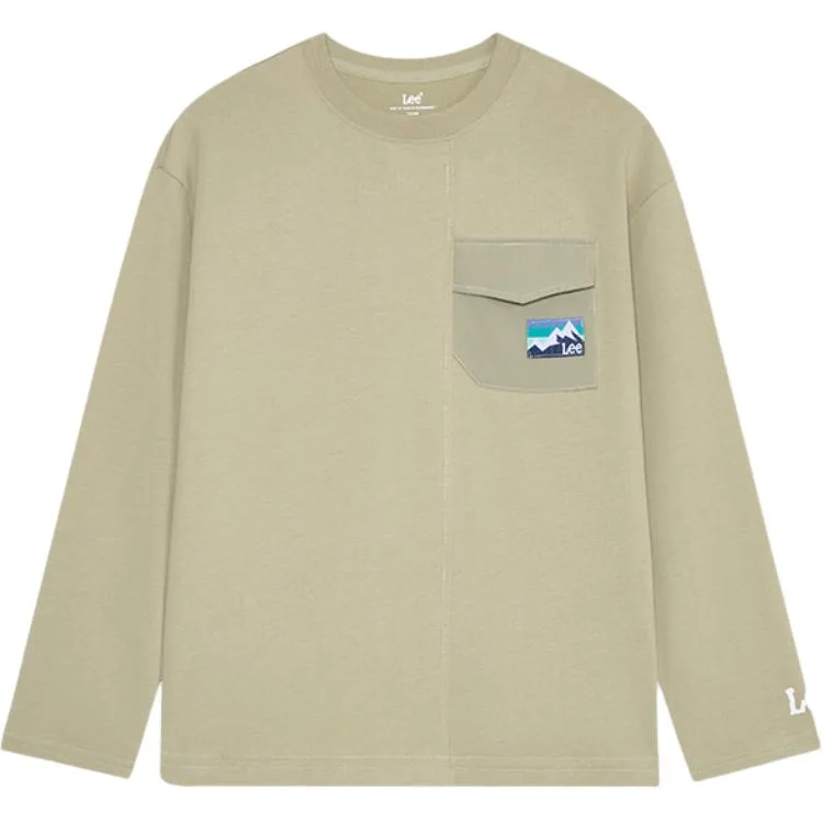 Футболка с круглым вырезом для школьников утолщенная Lee, Army Green