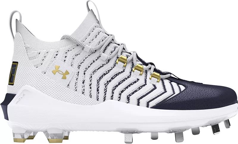 

Мужские металлические бейсбольные бутсы Under Armour Harper Pro 9, белый/темно-синий