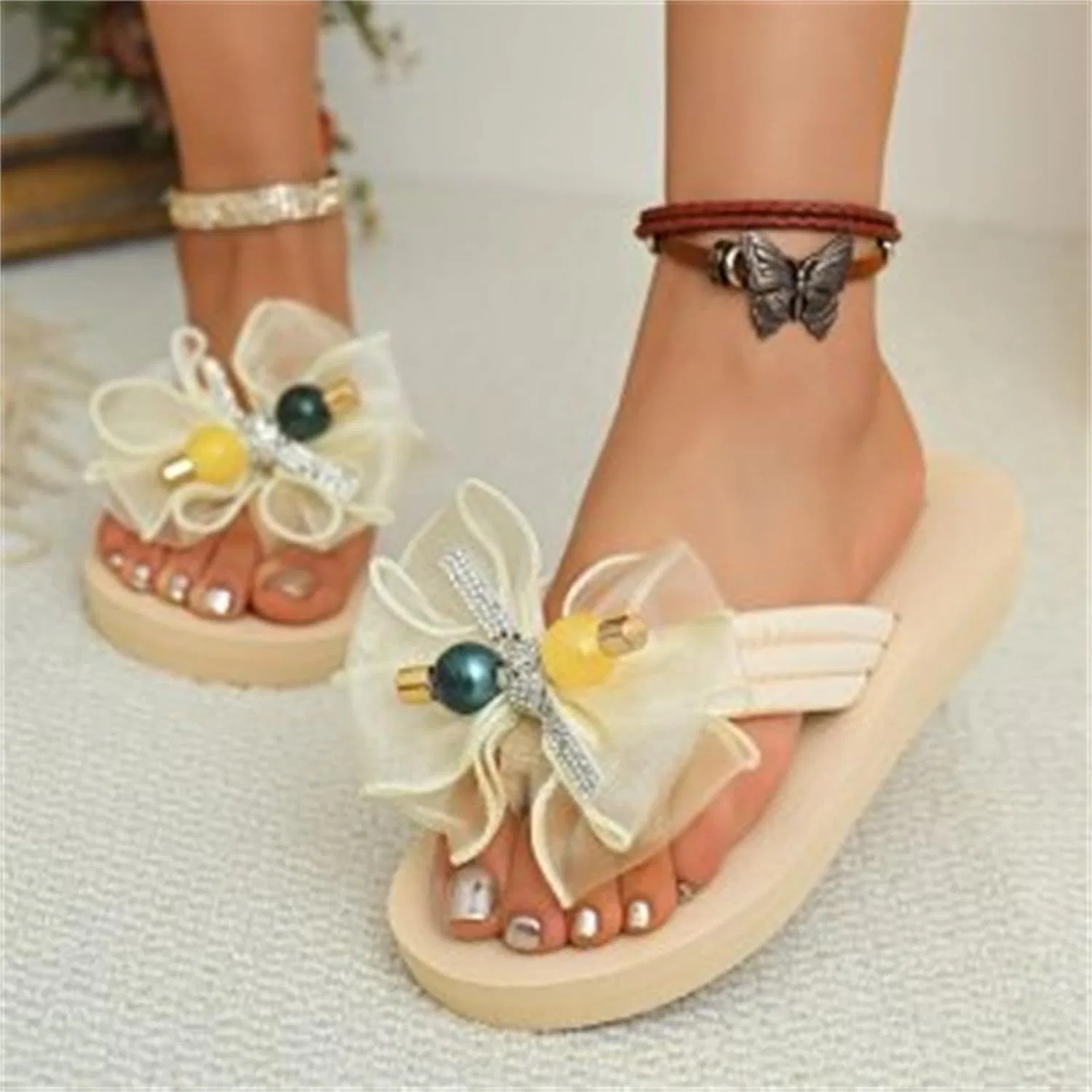 Женские купальные тапочки Generisch, мужские тапочки Cloud Slippers, супермягкие тапочки, легкие и удобные мюли, износостойкие тапочки для душа, удобные банные тапочки, купальные тапочки на платформе, Beige — фото 2