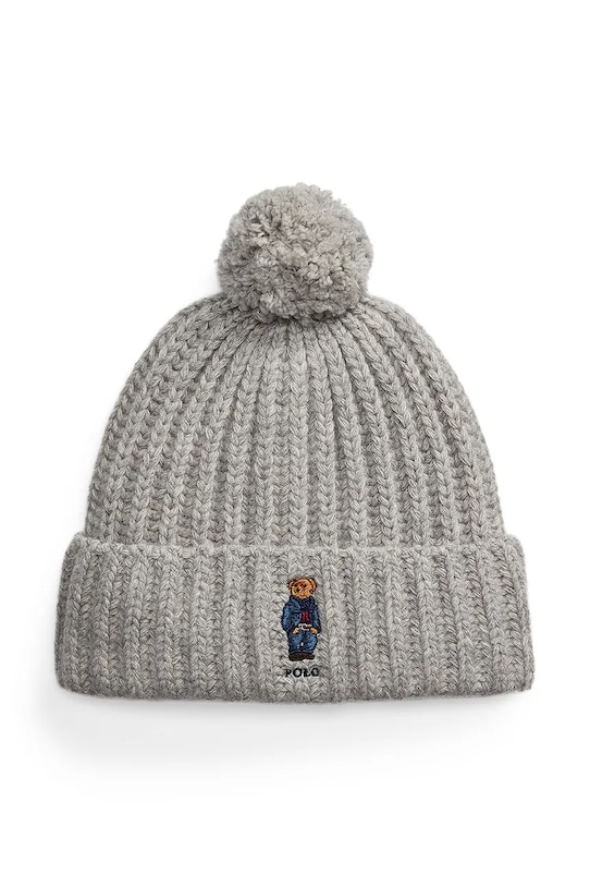 

Шерстяная шапка Polo Ralph Lauren, серый