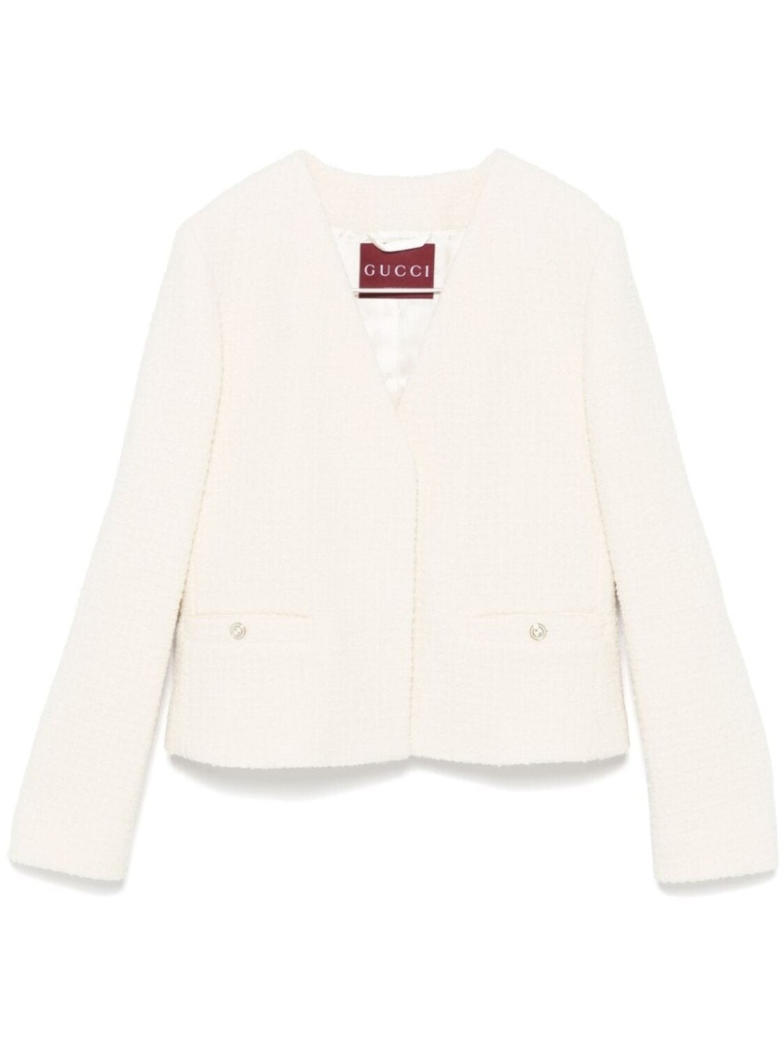 

Gucci жакет Damier Bouclé, белый