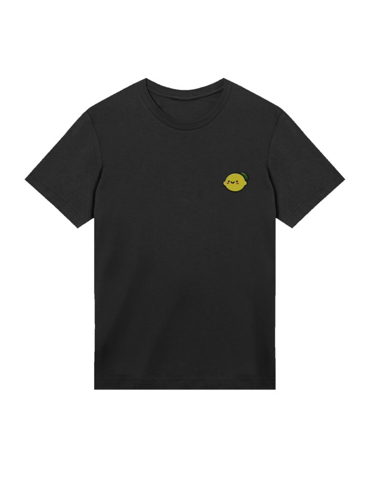 

Футболка с вышитым изображением милой мордашки лимона, черная F4NT4STIC, Черный, Футболка с вышитым изображением милой мордашки лимона, черная F4NT4STIC