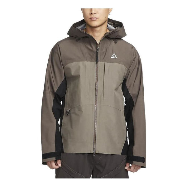 

Куртка Nike ACG hooded zipped jacket 'Brown Grey', цвет ironstone