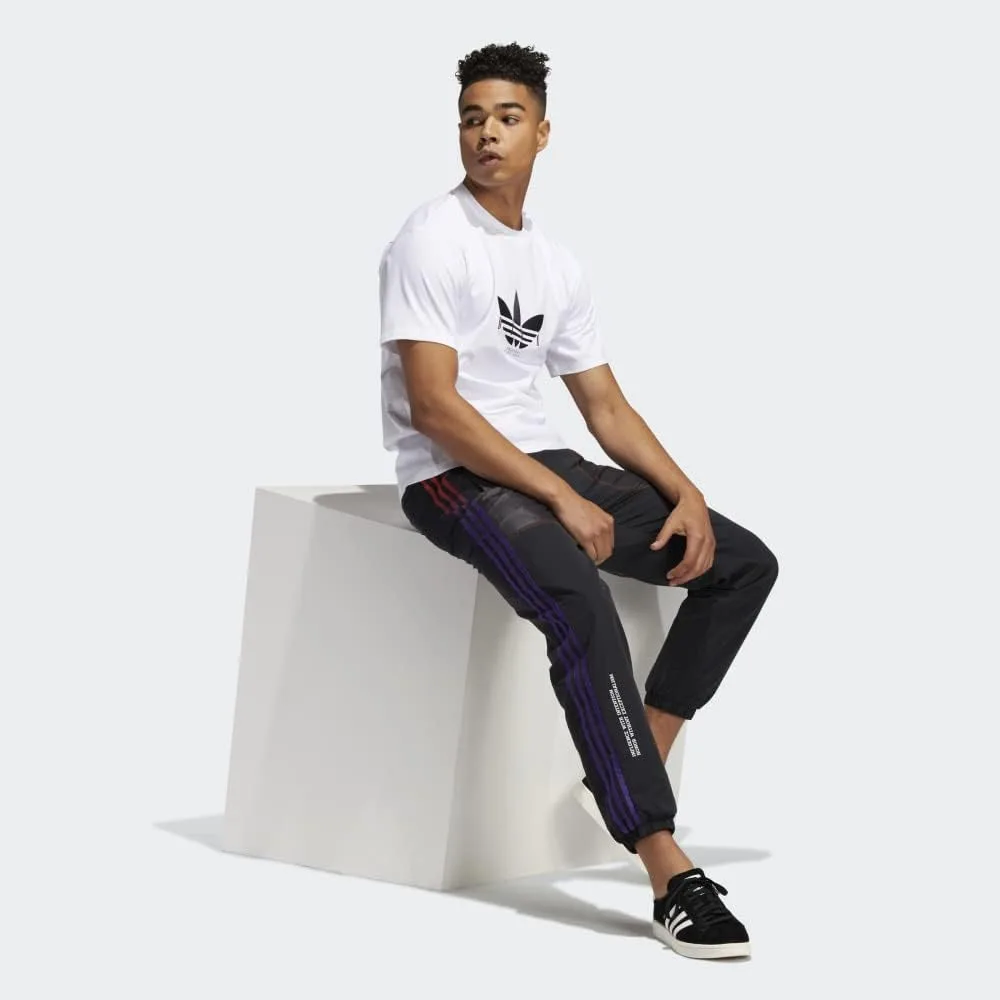 Брюки ADIDAS Originals Men’S HBE Wind Track, черный — фото 3