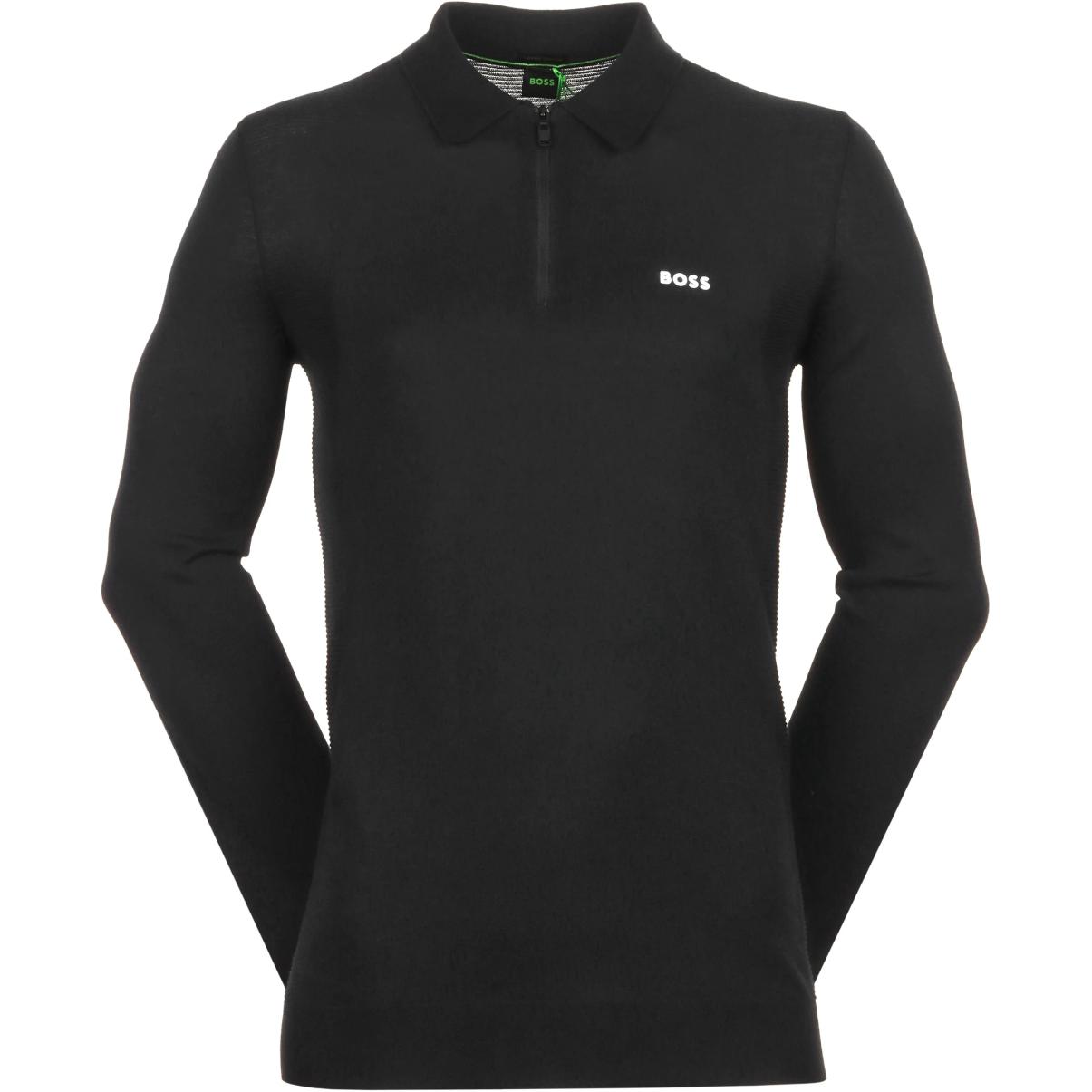 

Поло с резиновым логотипом Boss HUGO BOSS, черный