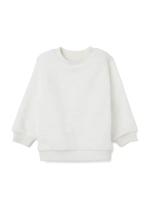 Флисовый джемпер прямого кроя с круглым вырезом горловины. Ovs, Optical White