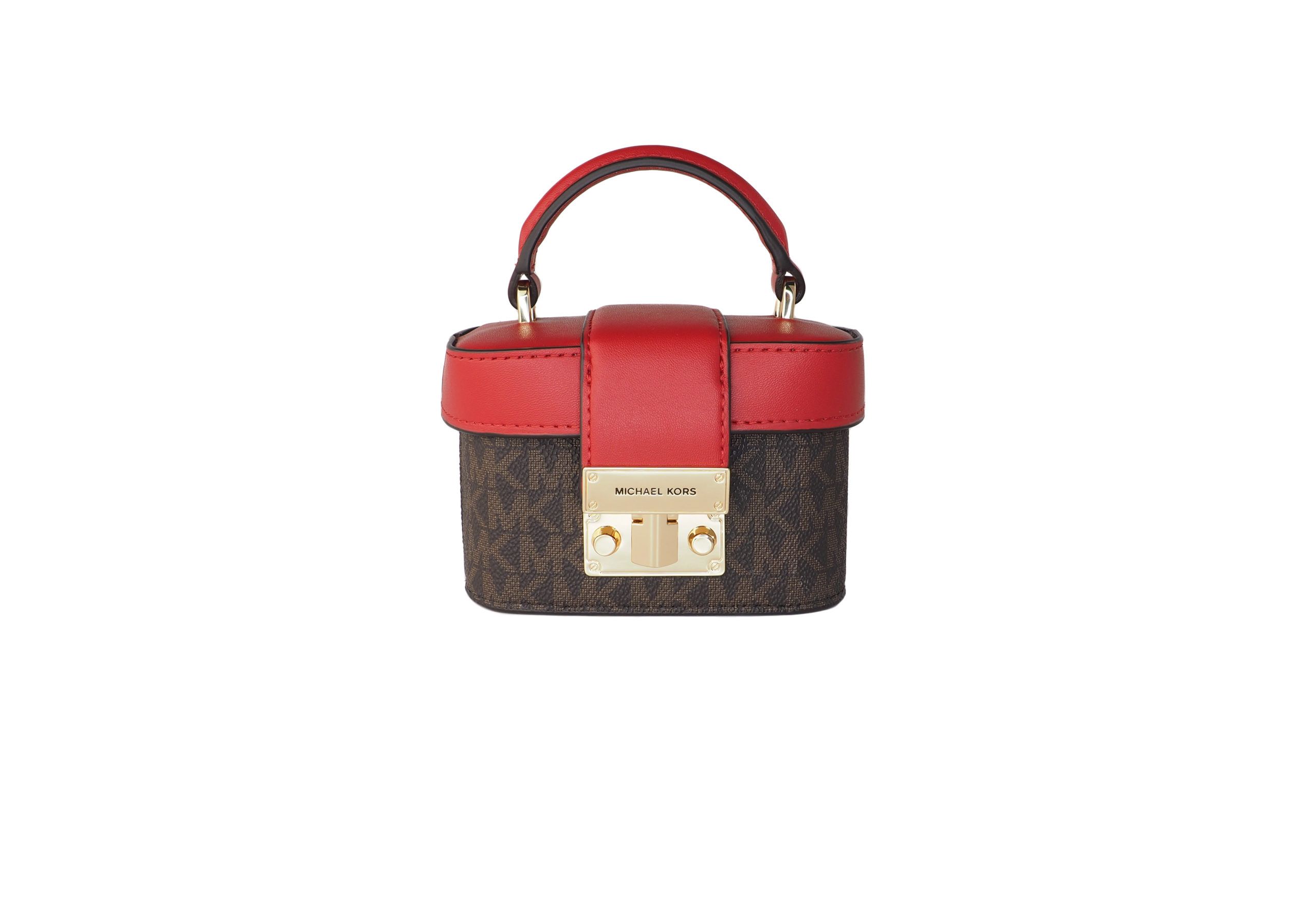 

Сумка-трансформер Rose Mini Signature из ПВХ-кожи (коричневая/пламенная) Michael Kors