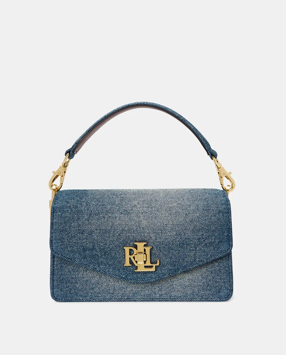 

Джинсовая сумка через плечо Mini Tayler с клапаном Lauren Ralph Lauren, синий