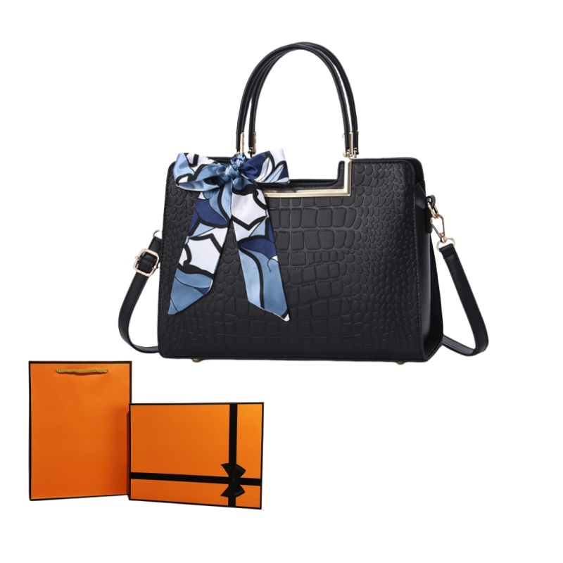 

GATOER Женская сумка через плечо, Black Shopping Bag+Box