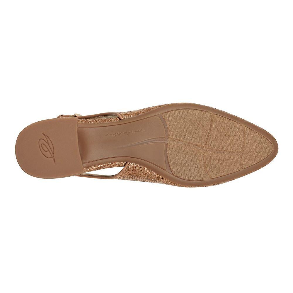 Женские туфли-лодочки Easy Spirit Cassius с открытой пяткой, цвет Caramel Woven — фото 3