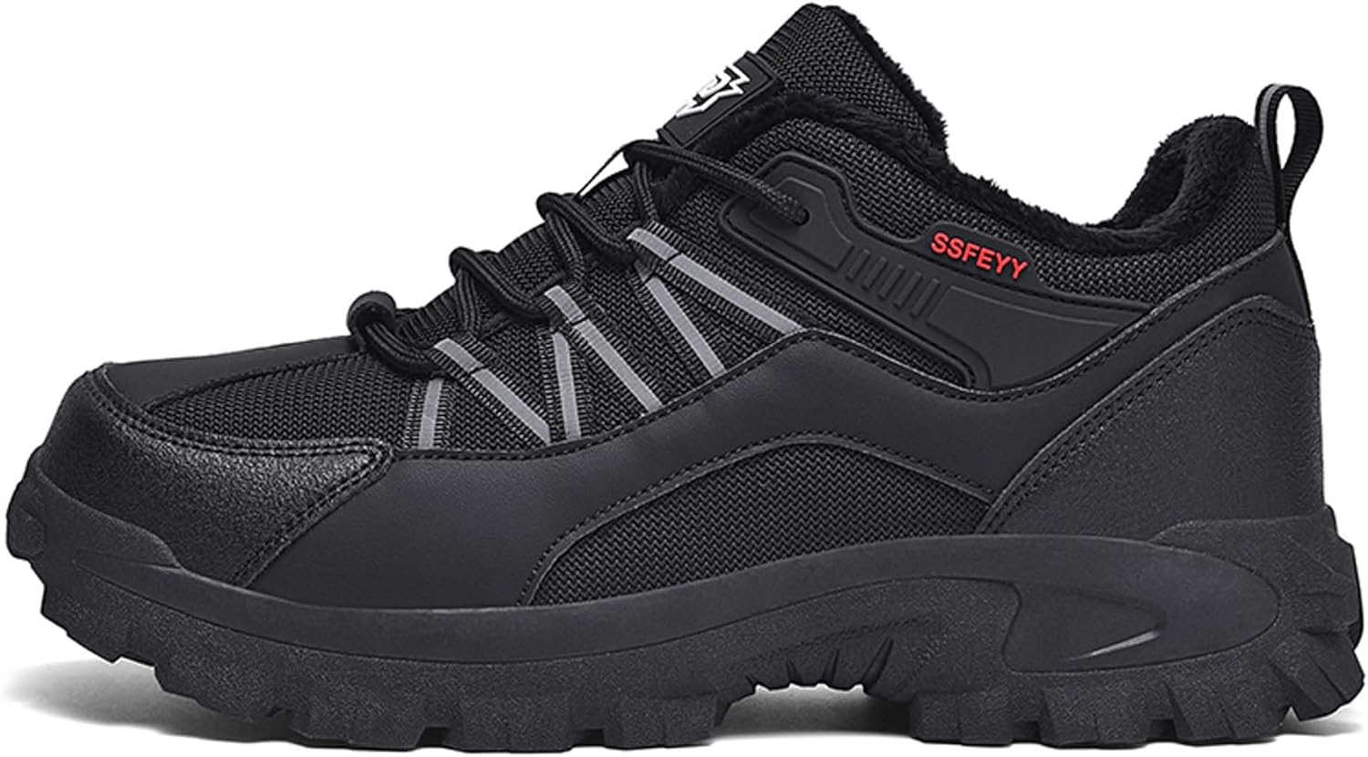 

Зимние спортивные ботинки для снега, большой размер, модные и теплые хлопковые сапоги Generic, черный