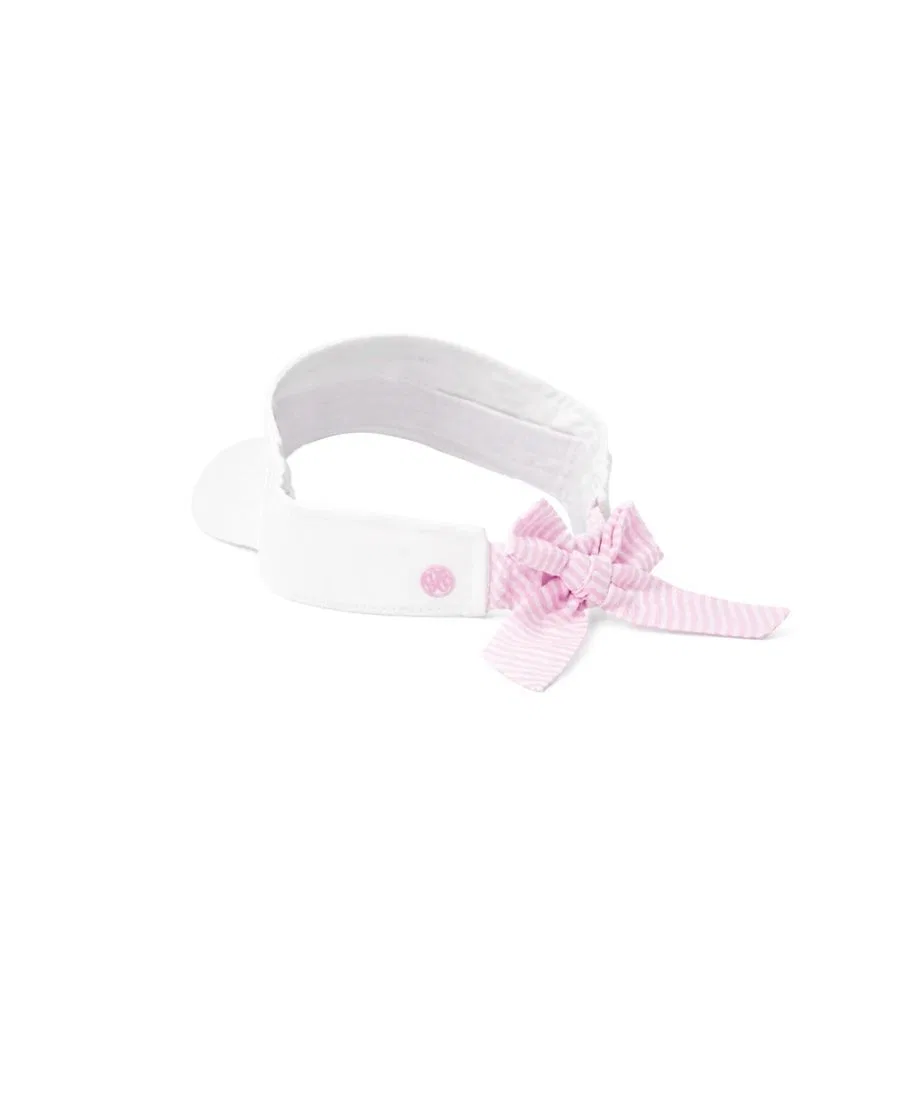 Детский бант и аксессуары для девочек Little/Big Love Tennis Bow Visor Bits & Bows, белый/розовый — фото 4
