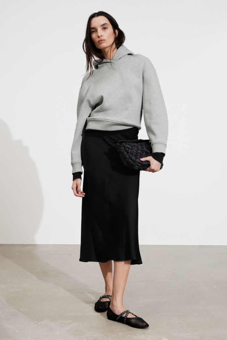 

Юбка-Миди из атласа и другие истории H&M, черный