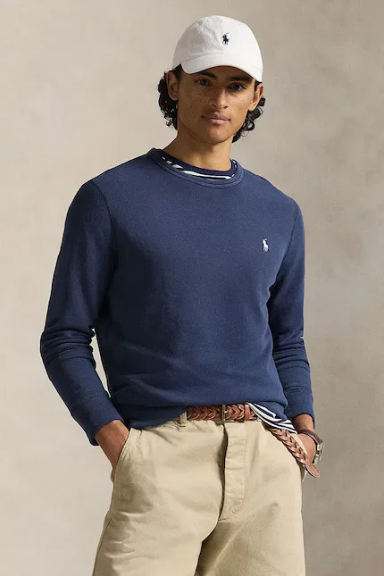 Худи из эластичного трикотажа Polo Ralph Lauren, синий