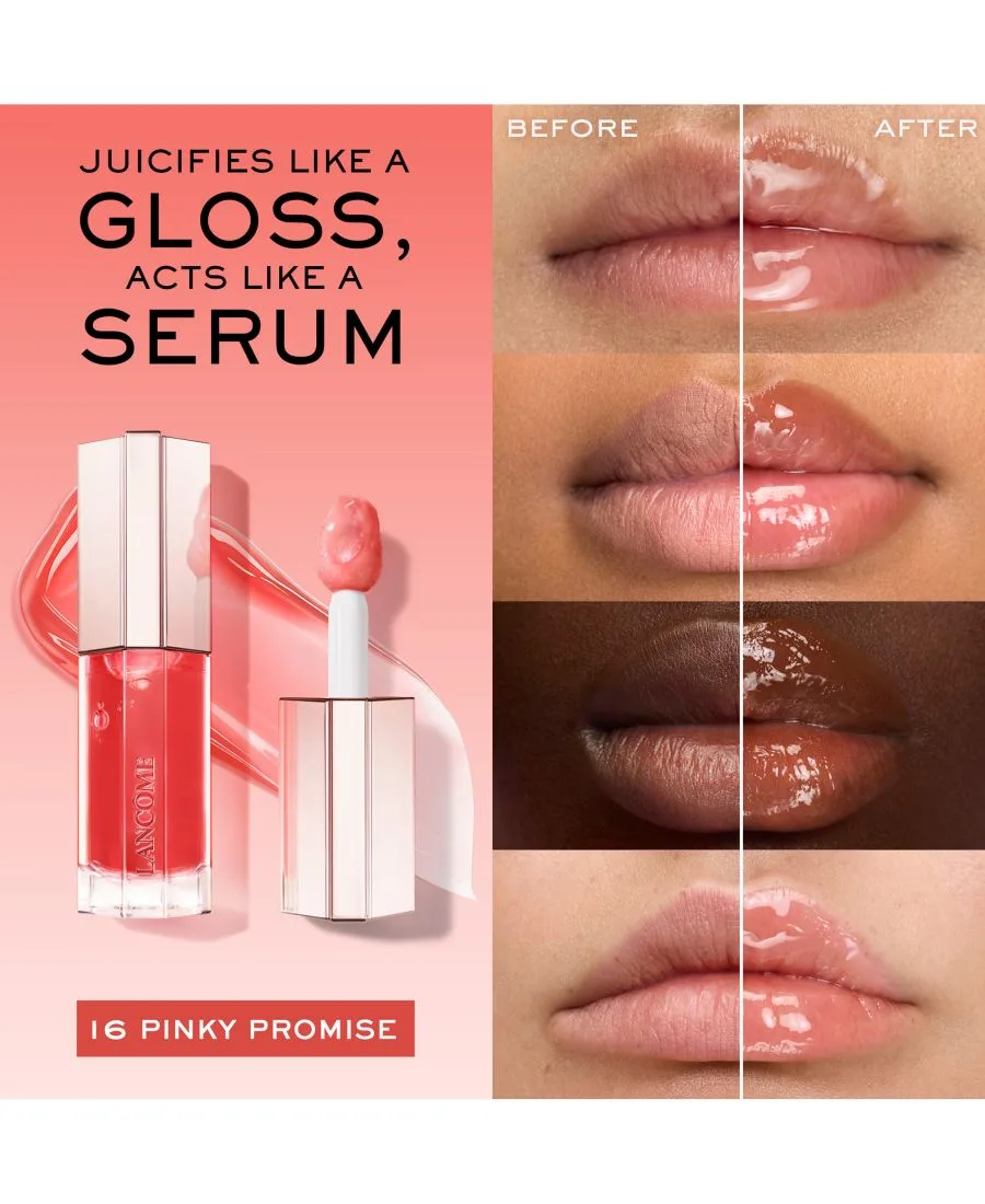Lip Idôle JuicyTreat Lip Oil Gloss Lancôme, 16 розовыйy promise — фото 3