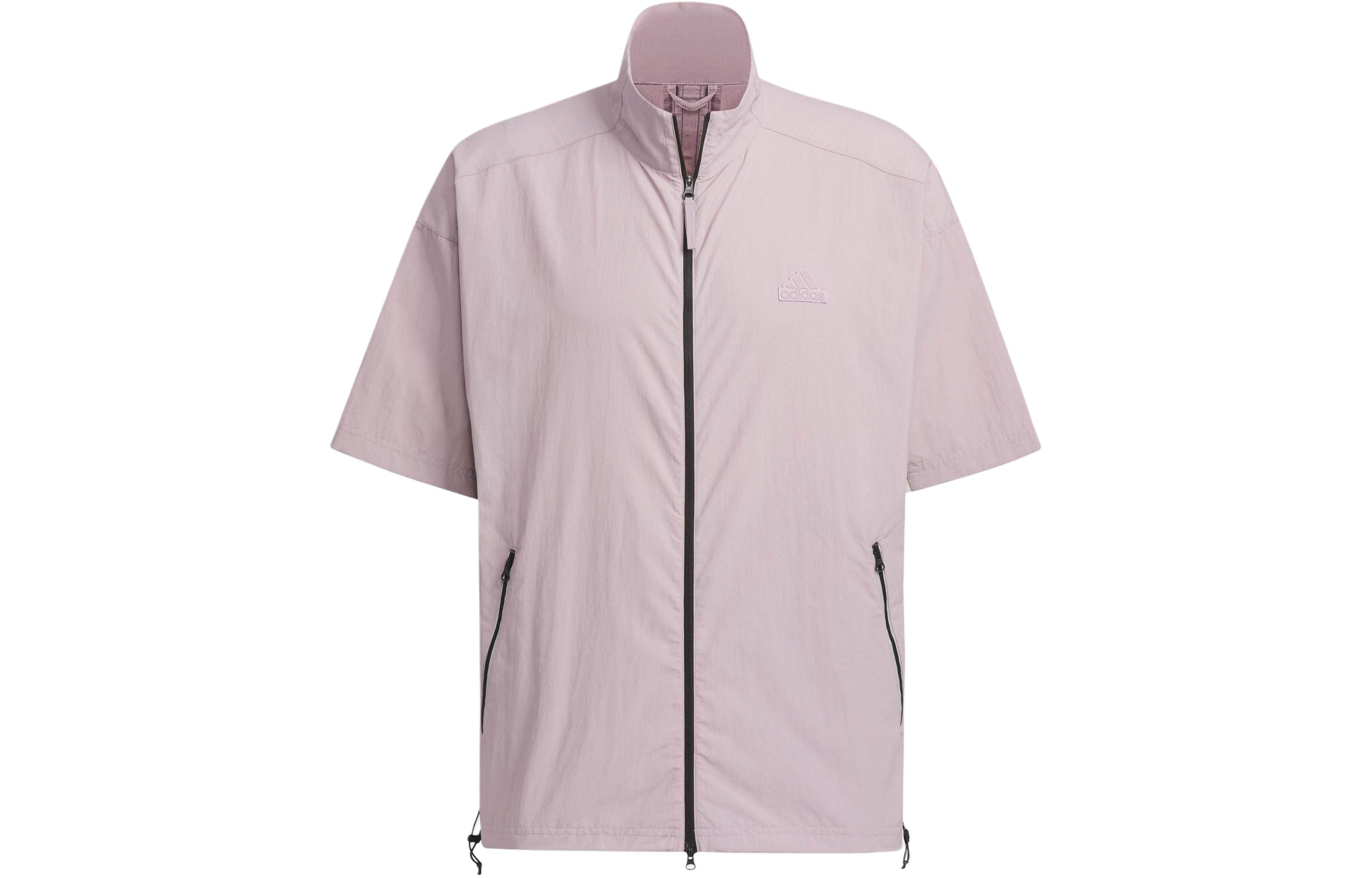 

Adidas Мужская тканая рубашка в стиле футуризма SS24, фиолетово-розовая