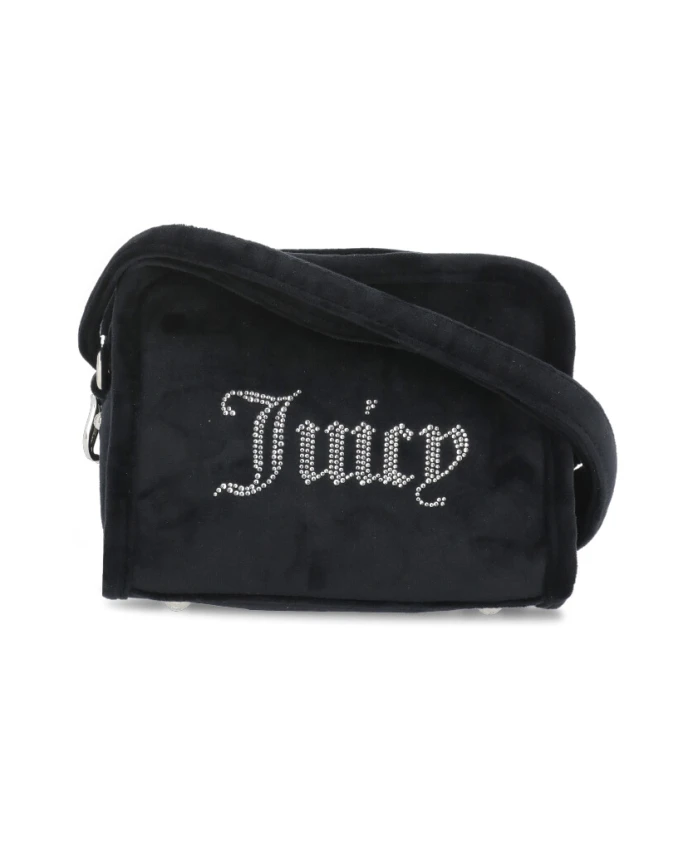 

Бархатная сумка через плечо с логотипом Juicy Couture, черный