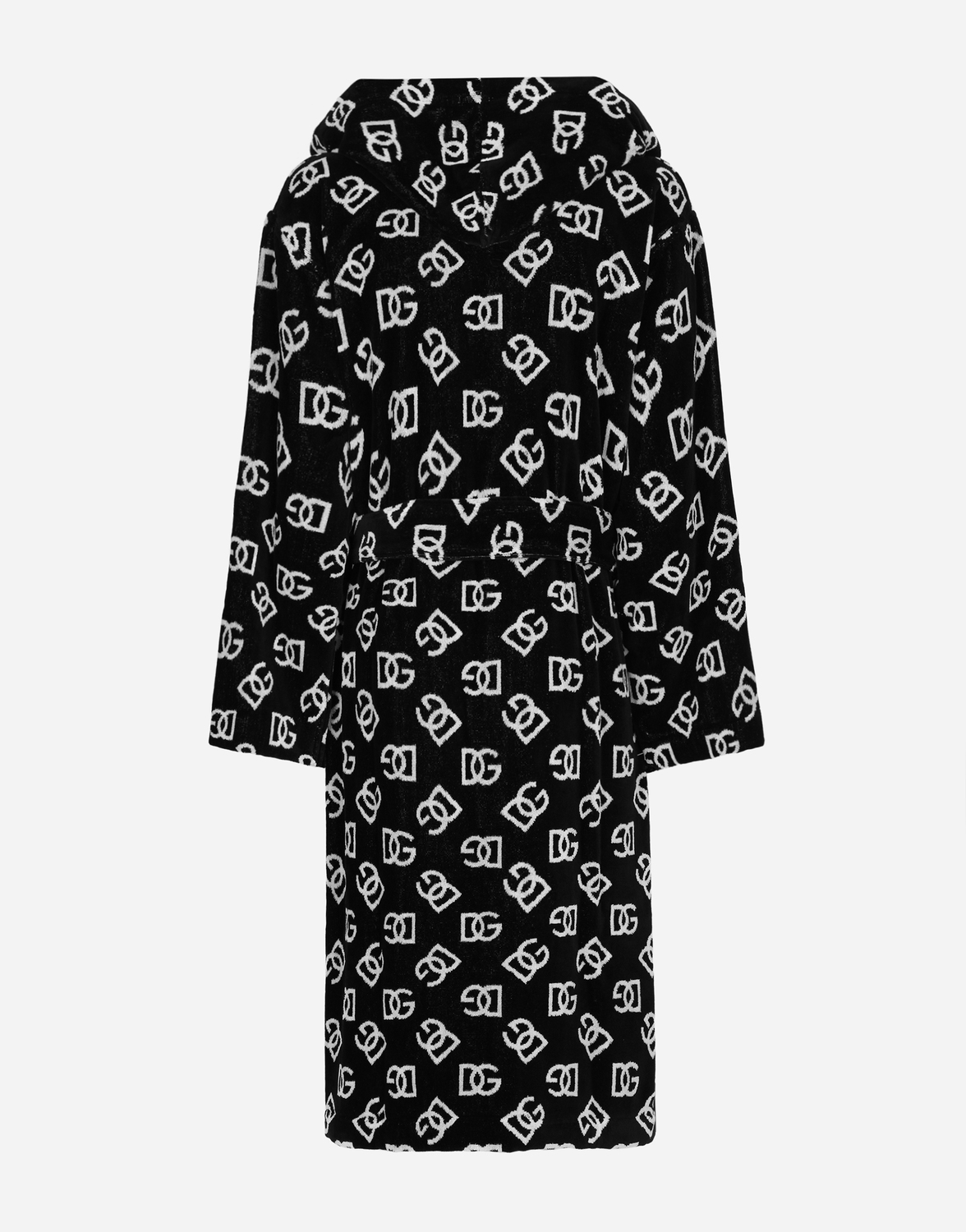 Банный халат из хлопкового жаккардового махрового полотна Dolce & Gabbana, мультиколор — фото 2