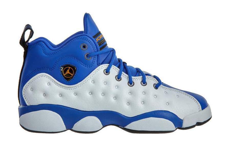 Jordan Jumpman Team II GS Cushioning, износостойкие высокие детские баскетбольные кроссовки White Blue для подростков — фото 3