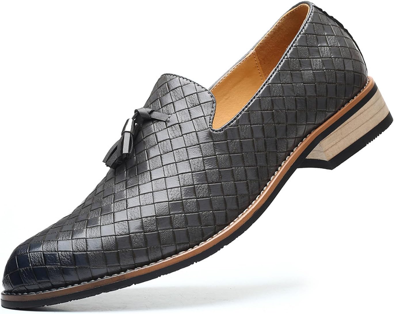 

Мужские лоферы KYOESCAI, деловые и повседневные туфли-оксфорды на шнуровке с кисточками, удобные туфли, серый