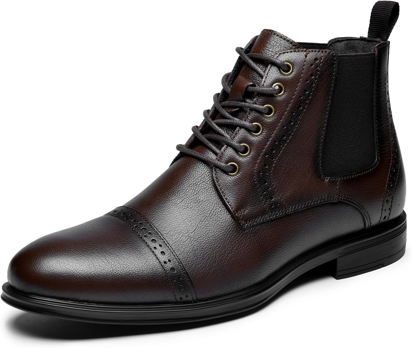 

Мужские ботинки Chelsea ArcBrothers из кожи, удобные, на шнуровке, для повседневного и официального использования, бежевый