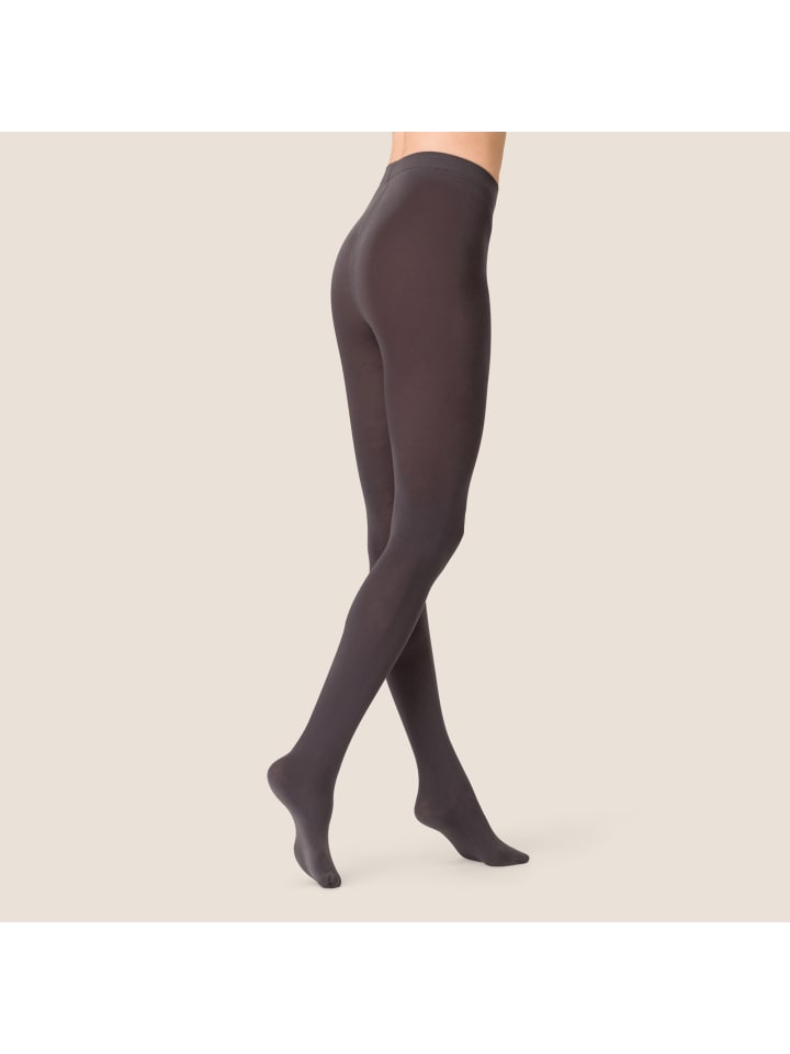 

Kunert Теплые вязаные колготки Sensual Cotton антрацитового цвета