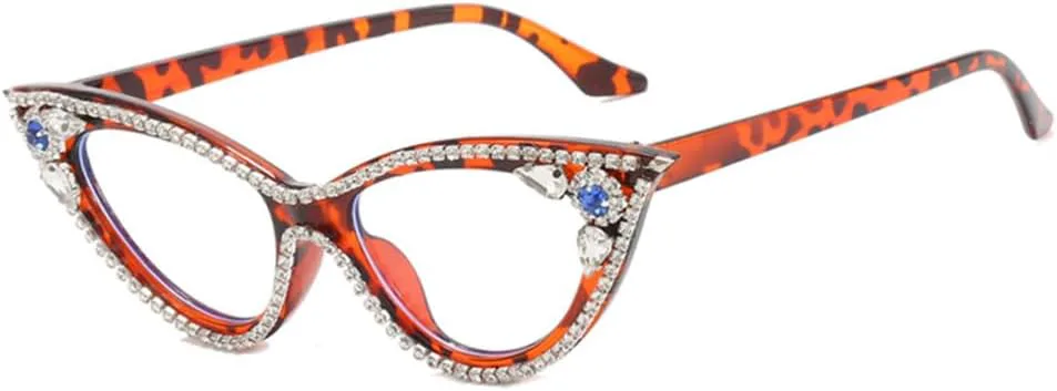 

Солнцезащитные очки «кошачий глаз» для женщин, ретро-очки с градиентным переходом цвета, очки с бриллиантовым блеском, солнцезащитные очки UV400 для мужчин VFDHN, 5