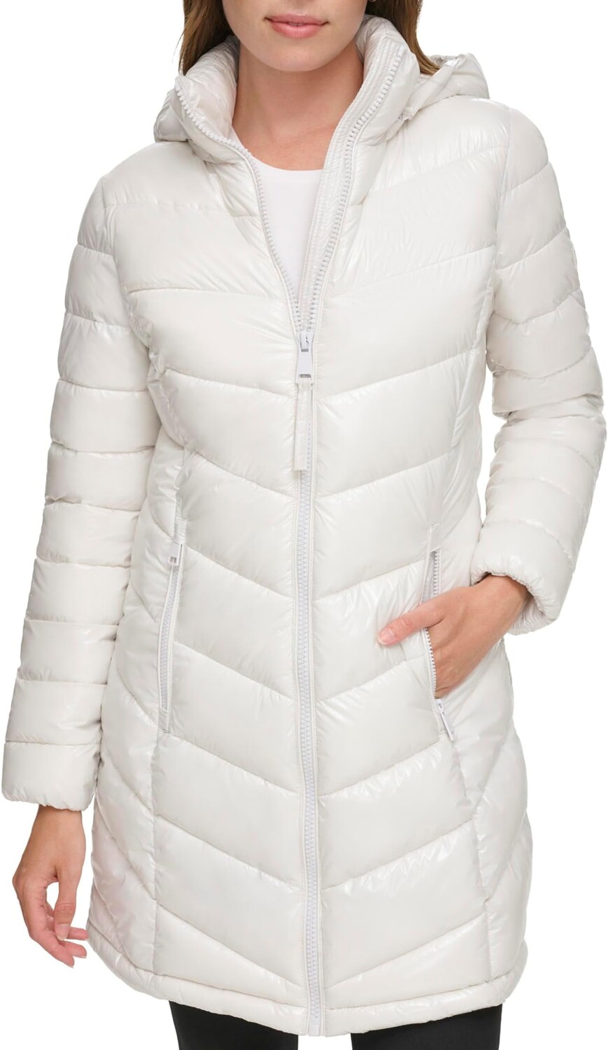 

Куртка Chevron Walker Puffer Calvin Klein, цвет Silver Smoke