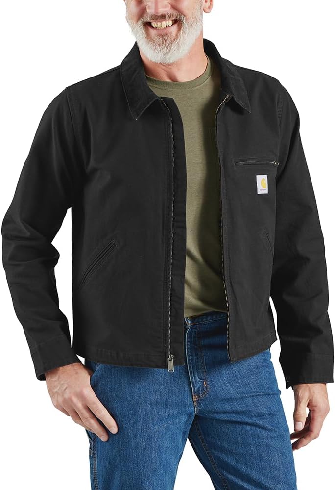 

Carhartt мужская куртка Detroit из утиной ткани Rugged Flex Relaxed Fit, Black