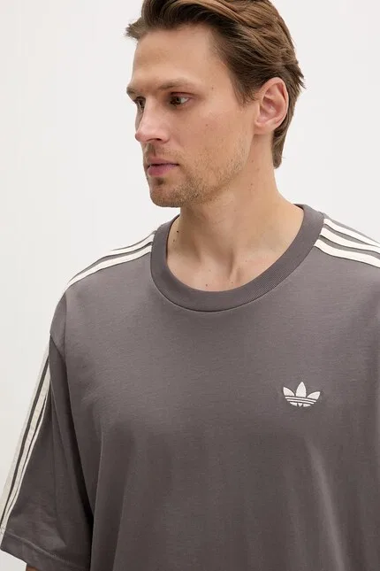 Футболка оверсайз Adidas Originals, серый — фото 4