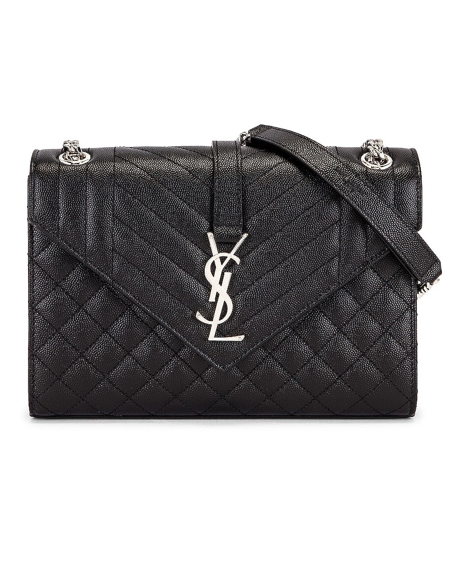 

Сумка Saint Laurent Medium Envelope Chain, цвет Nero & Nero
