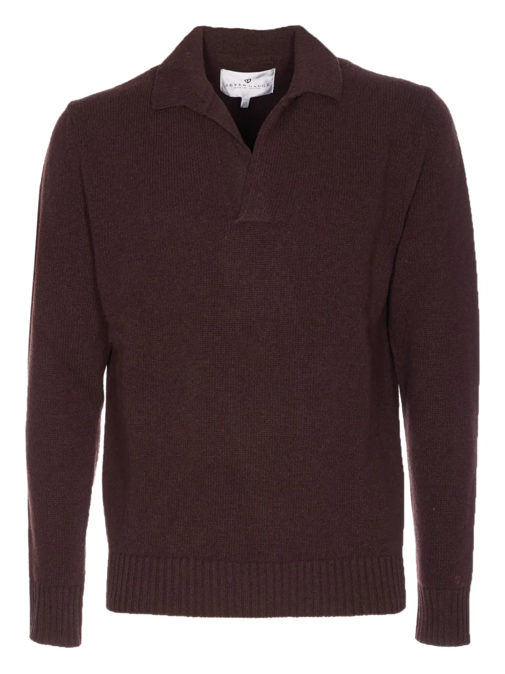 

Джемпер с длинными рукавами и V-образным вырезом Seven Gauge, коричневый