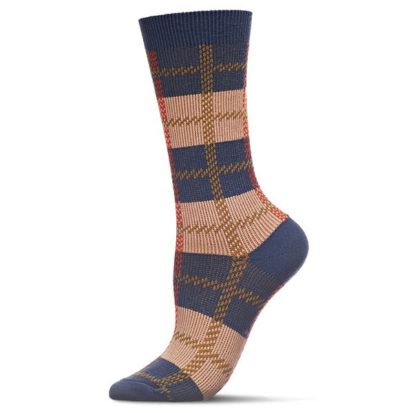 

Женский ретро-носок в клетку из хлопковой смеси Memoi, Legion Blue