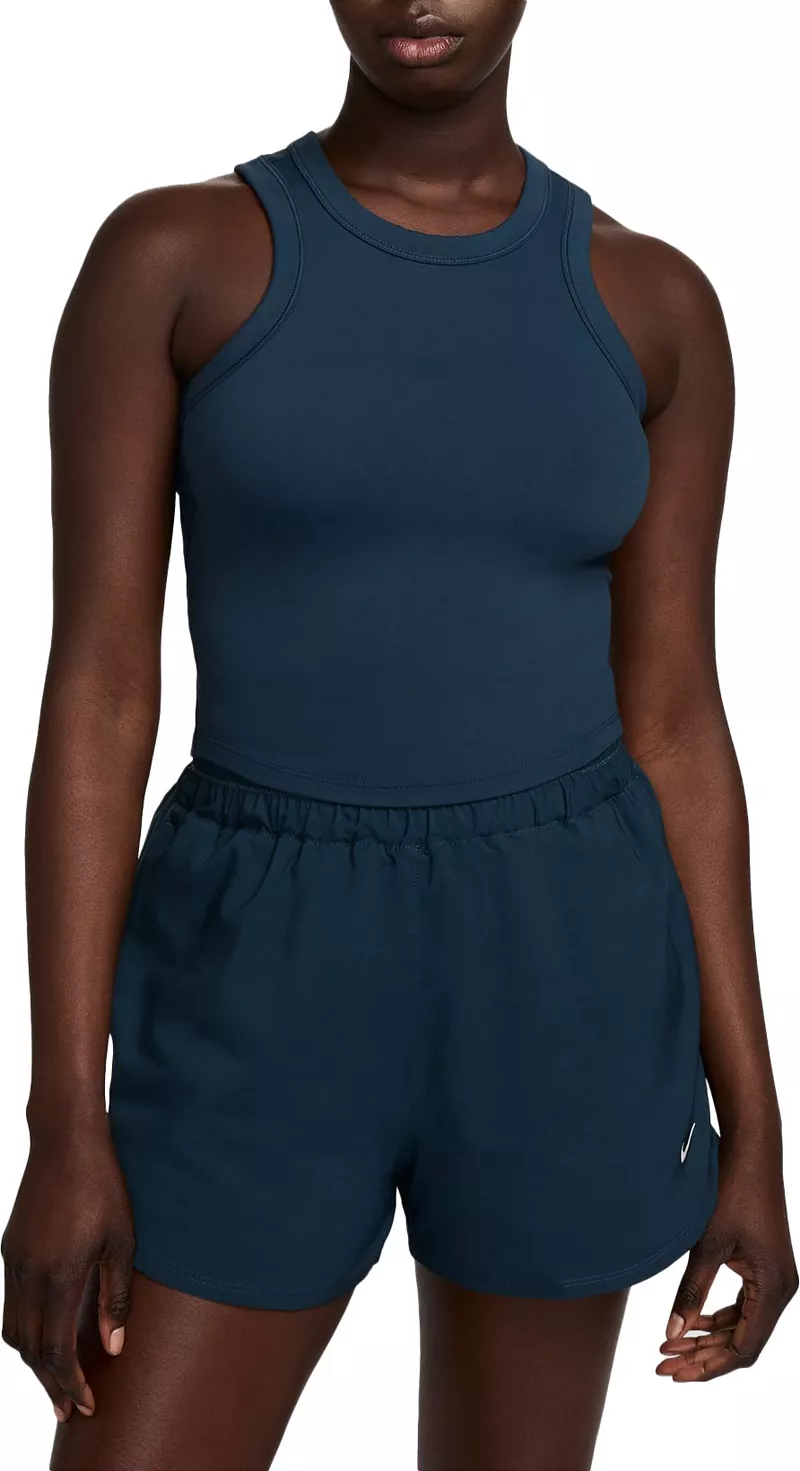 

Женская укороченная майка Nike One Fit Dri-FIT, цвет Armory Navy