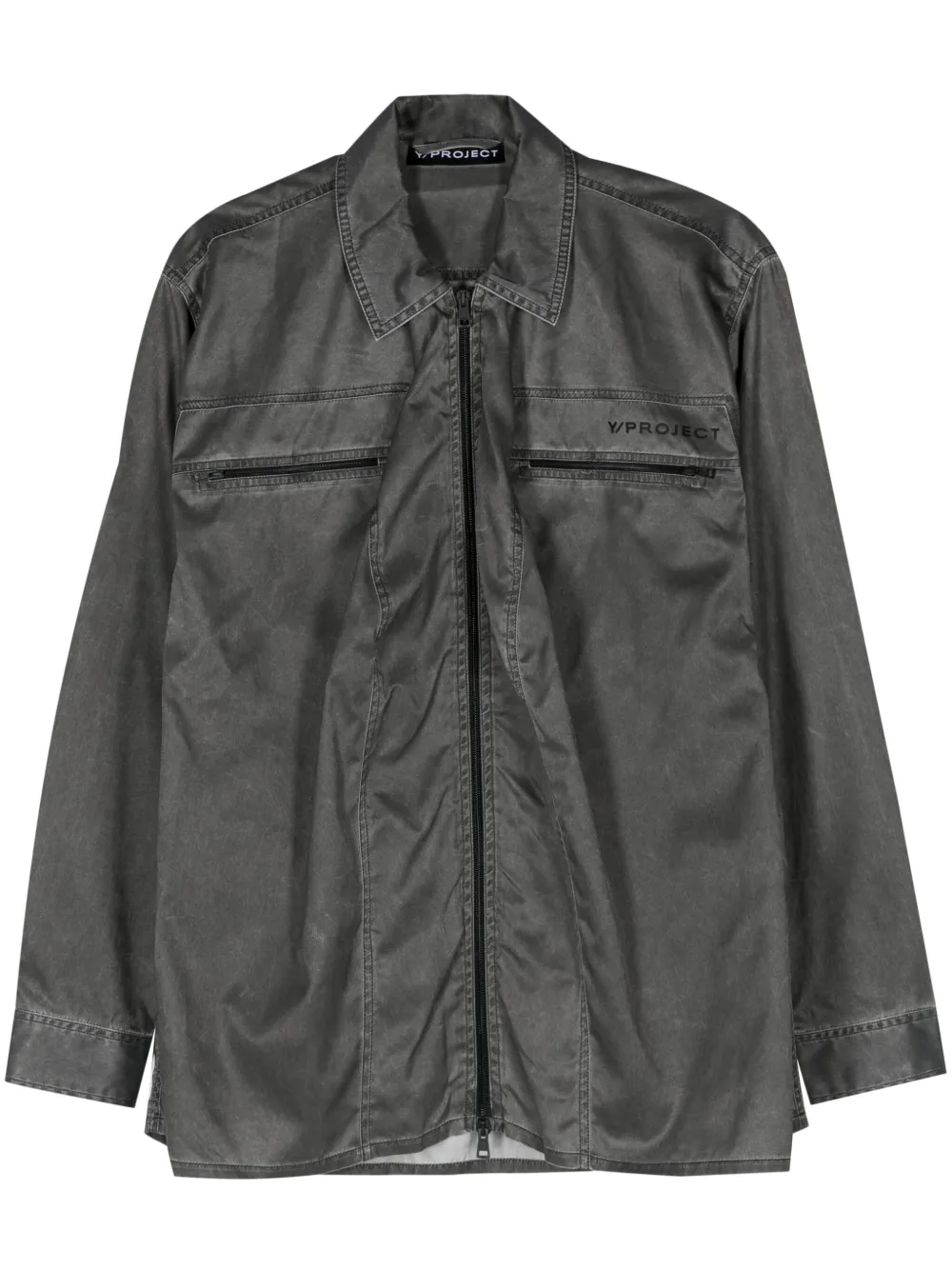 

Рубашка на молнии с логотипом Y/Project, черный