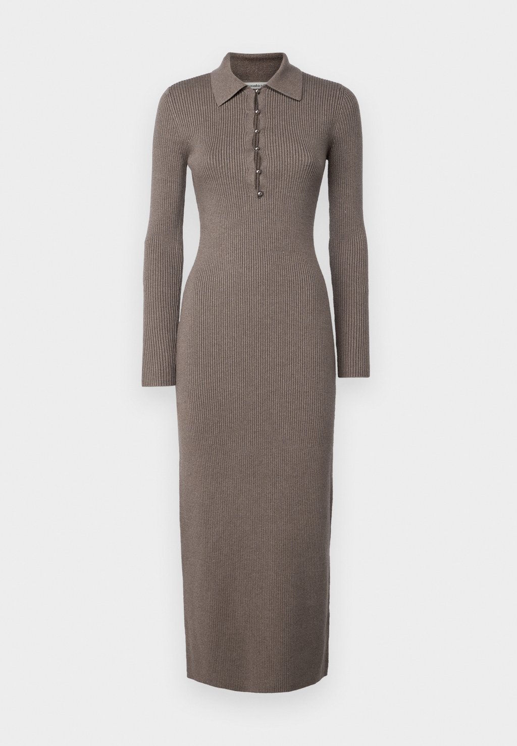 

Платье-джемпер COLLARED SWEATER DRESS Abercrombie & Fitch, темно-коричневый